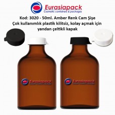 1,25 TL. + KDV'den başlayan fiyatlar ile 50ml. Kilitsiz Çakma Kapaklı Amber Flakon Şişe